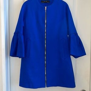 NWT ZARA Mod Bell-Sleeve Coat XS